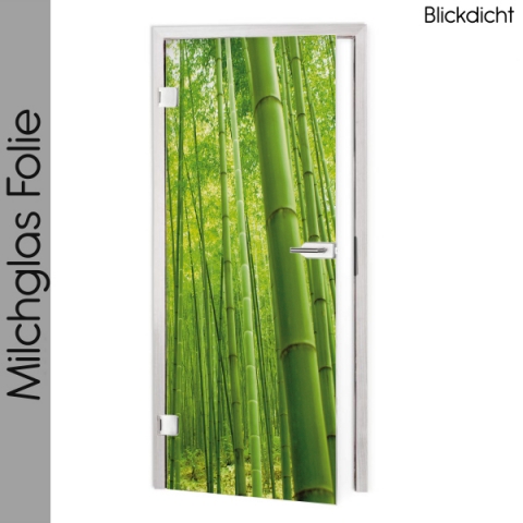 glastür folie blickdicht Bamboo Forest Maßanfertigung