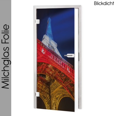 glastür folie blickdicht Eiffelturm Paris Maßanfertigung