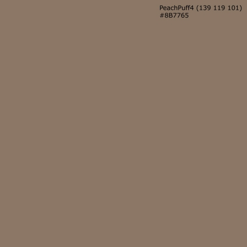 Glastür Folie PeachPuff4 (139 119 101) #8B7765