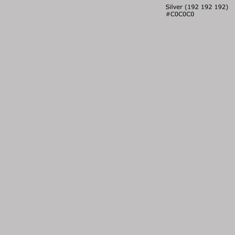 Glastür Folie Silver (192 192 192) #C0C0C0