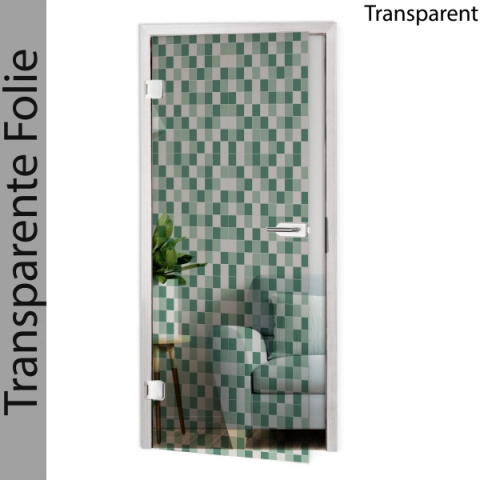 Glastür Folie Fliesen Mosaik Muster nach Maß