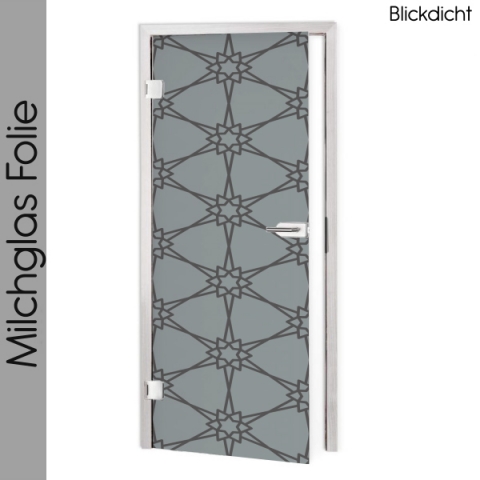 Glastür Folie Sternengitter Maßanfertigung
