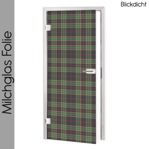 Glastür Folie Plaid Scottish Tartan Maßanfertigung