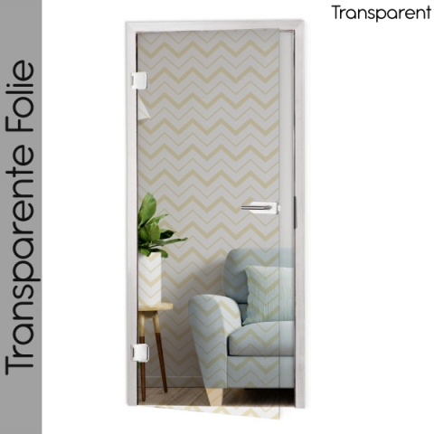 Glastür Folie Chevron Design nach Maß