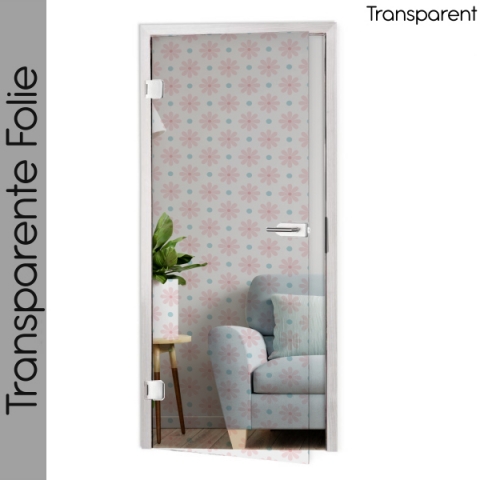 Glastür Folie Shabby Blumenmuster nach Maß