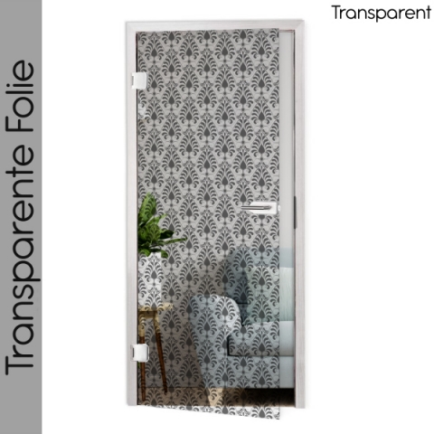 Glastür Folie Baroque Damask nach Maß