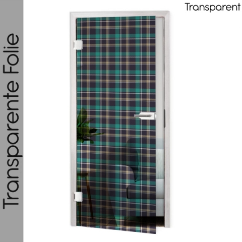 Glastür Folie Armstrong Tartan nach Maß