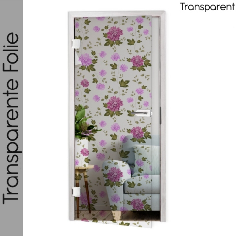 Glastür Folie Vintage Blumenmuster nach Maß