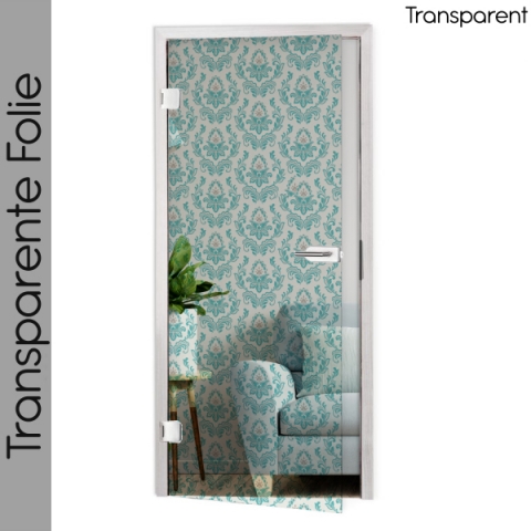 Glastür Folie Mint Damask Muster nach Maß