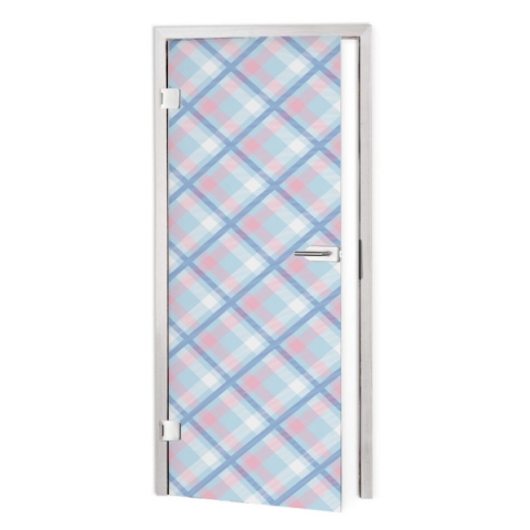 Glastür Folie Pastel Argyle Muster