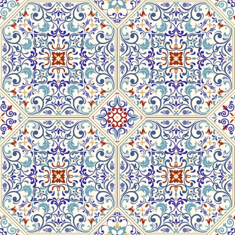 Glastür Folie Arabic Patchwork