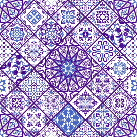 Glastür Folie Turkish Style Tiles