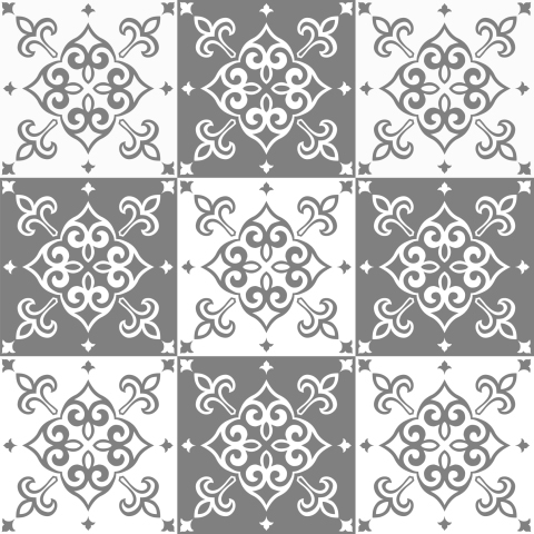 Glastür Folie White Grey Patchwork