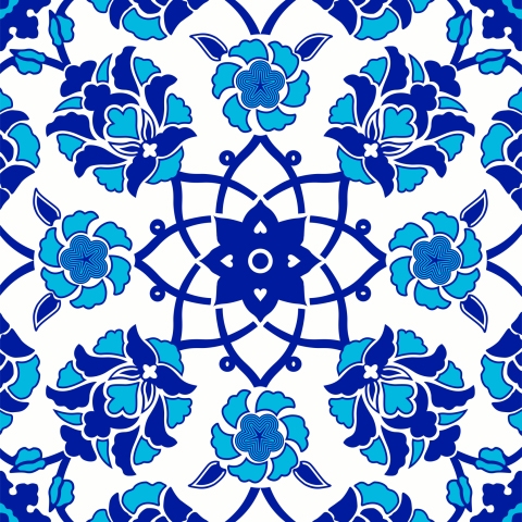 Glastür Folie Islamic Pattern