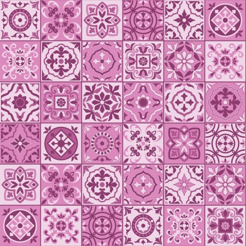 Glastür Folie Pink Patchwork