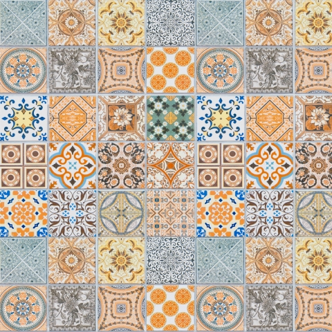 Glastür Folie Marokkanische Mosaik Fliese