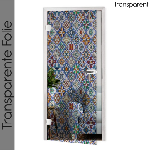 Glastür Folie Anatolische Patchwork Optik Maßanfertigung