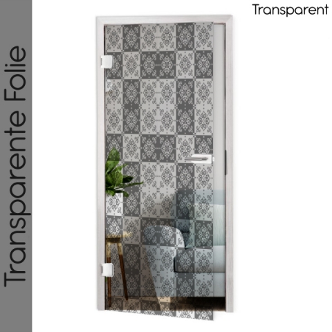 Glastür Folie White Grey Patchwork Maßanfertigung