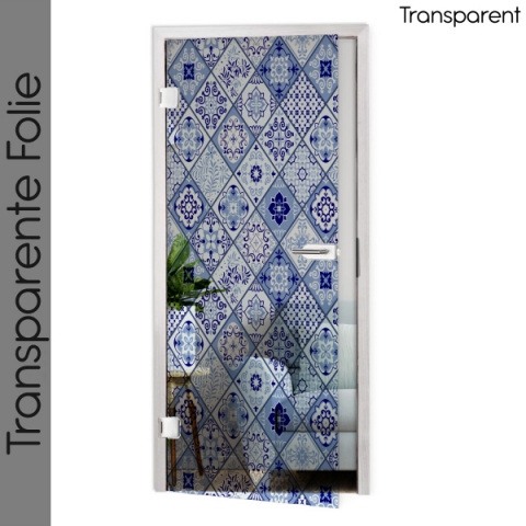 Glastür Folie Iznik Patchwork Maßanfertigung