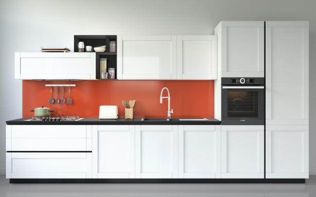 Küchenrückwand OrangeRed3 (205 55 0) #CD3700