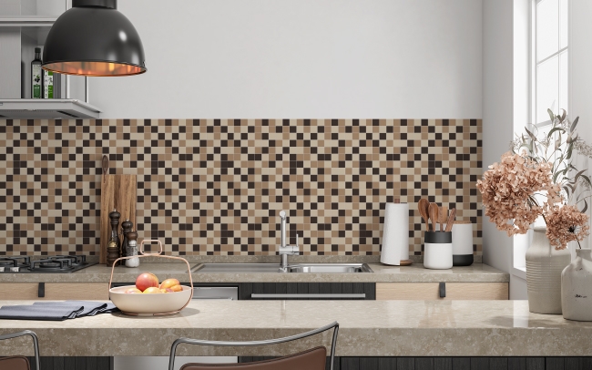 Küchenrückwand Braun Mosaik