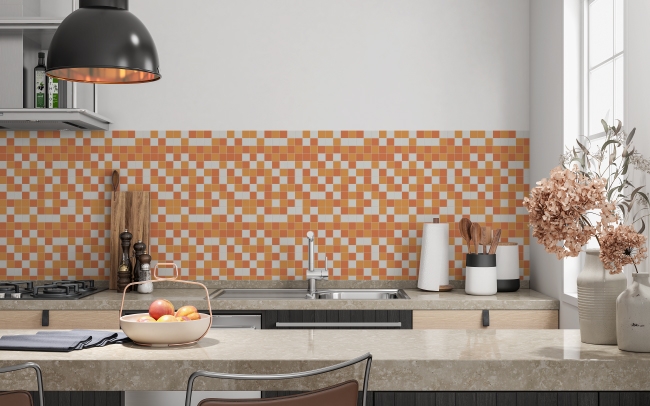 Küchenrückwand Mosaikfliese Orange