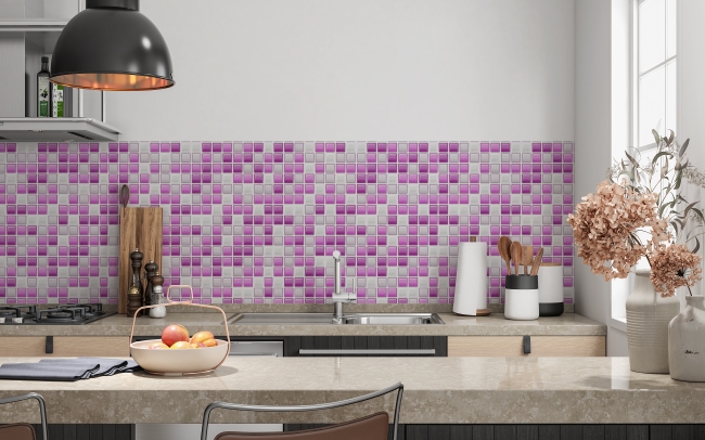 Küchenrückwand Mosaiksteine Lila
