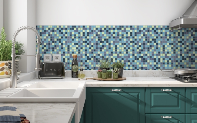 Küchenrückwand Retro Mosaik