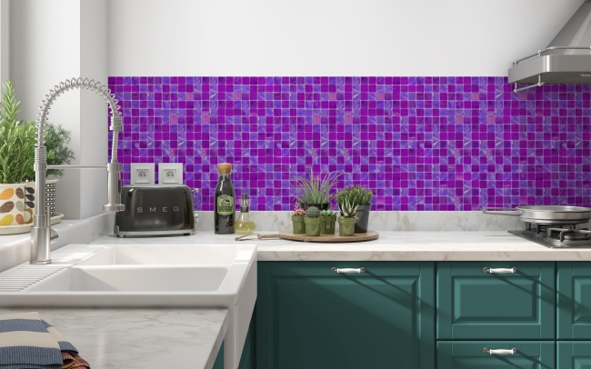 Küchenrückwand Lila Mosaikstein