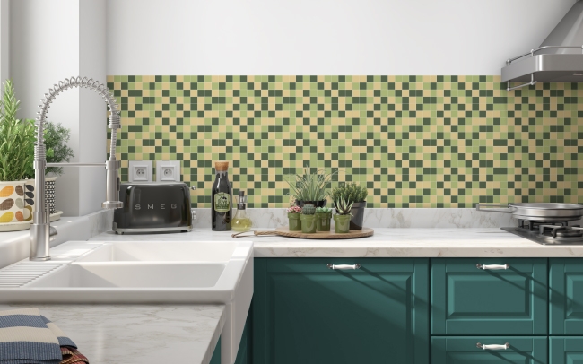 Küchenrückwand Grünfarbige Mosaik
