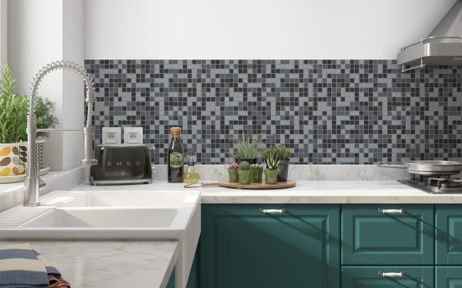 Küchenrückwand Dunkle Mosaikfliese