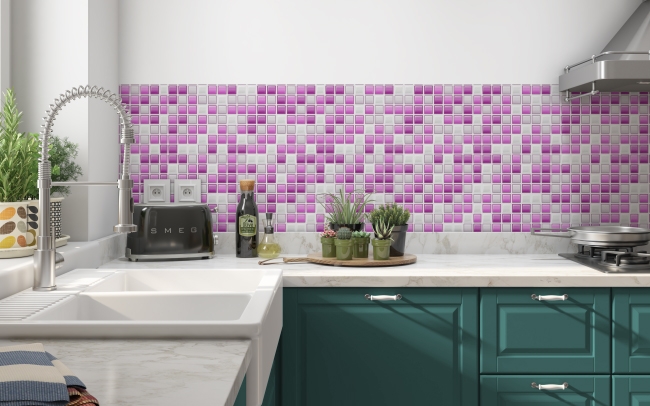 Küchenrückwand Mosaiksteine Lila
