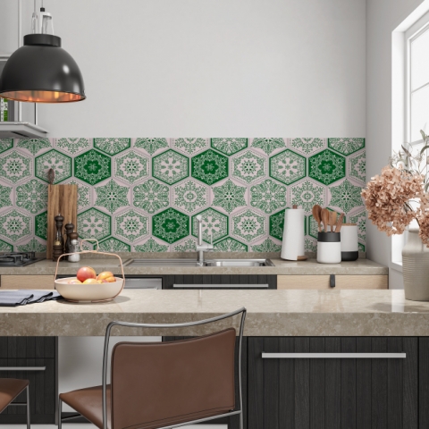 Küchenrückwand Marrakesh Hexagon Patchwork
