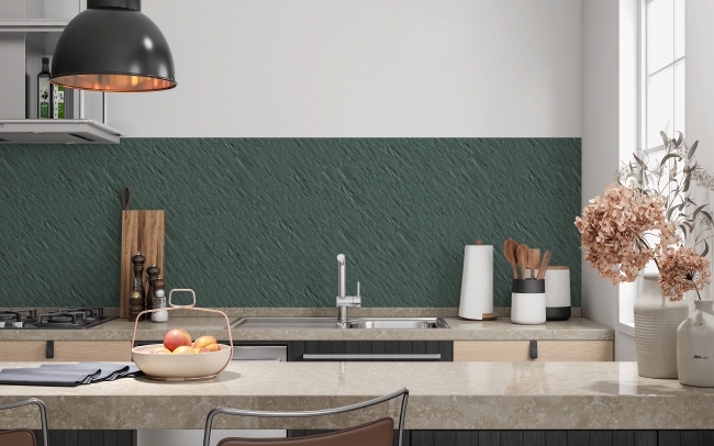 Küchenrückwand Grüne Steinplatte