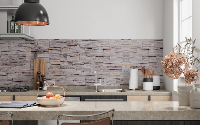 Küchenrückwand 3D Steinwand