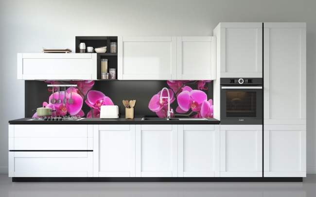 Küchenrückwand Pinke Orchideen