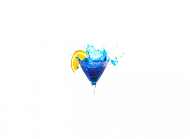 Küchenrückwand Blauer Cocktail
