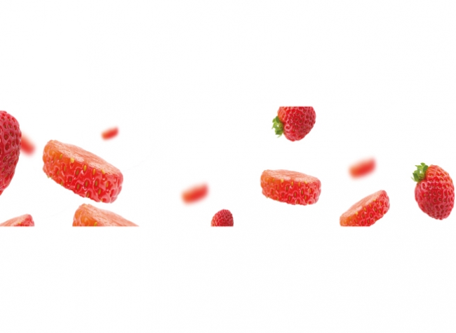 Küchenrückwand Erdbeer Scheiben