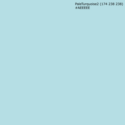 Küchenrückwand PaleTurquoise2 (174 238 238) #AEEEEE