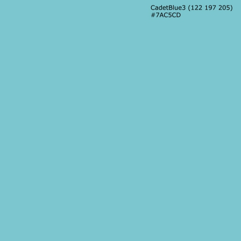 Küchenrückwand CadetBlue3 (122 197 205) #7AC5CD