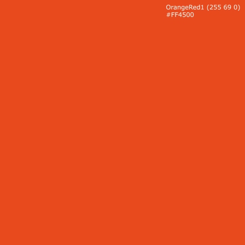 Küchenrückwand OrangeRed1 (255 69 0) #FF4500