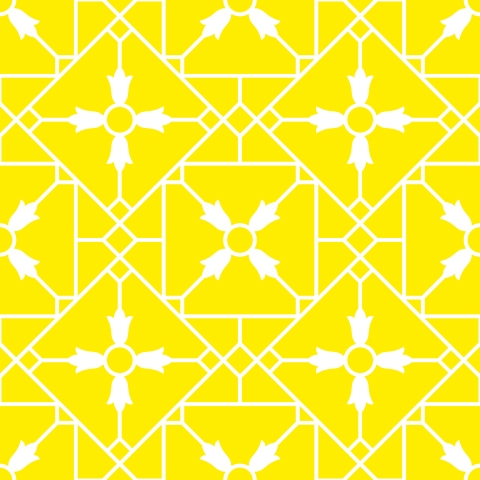 Küchenrückwand Gelb Karo Ornament