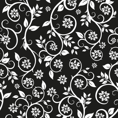 Küchenrückwand Schwarz Weiß Blüten