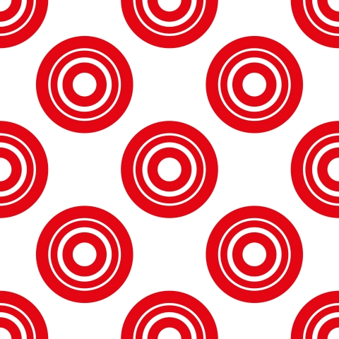 Küchenrückwand Kreis in Kreis Rot