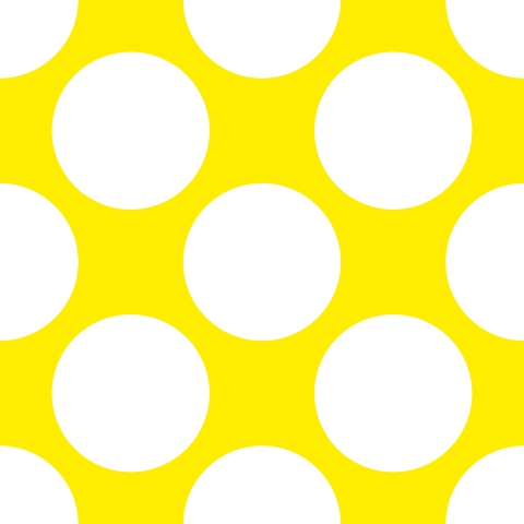 Küchenrückwand Gelb Weiß Polka Dots