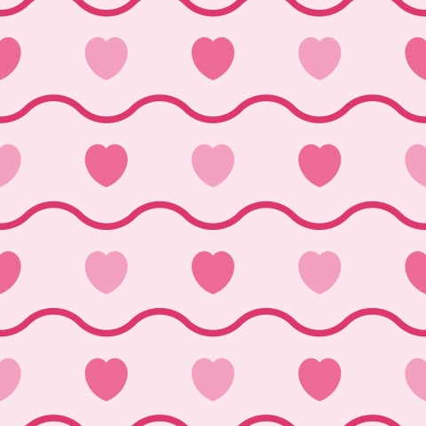 Küchenrückwand Pink Herz Wellen