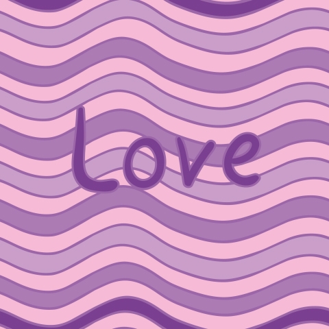 Küchenrückwand Violett Welle Love