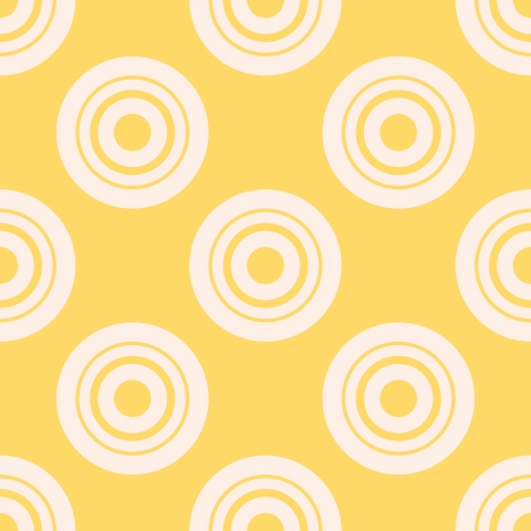 Küchenrückwand Vintage Weiß Gelb Kreise