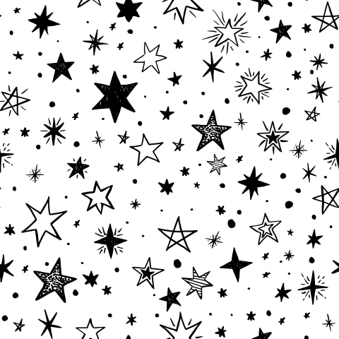 Küchenrückwand Handgezeichnete Sterne
