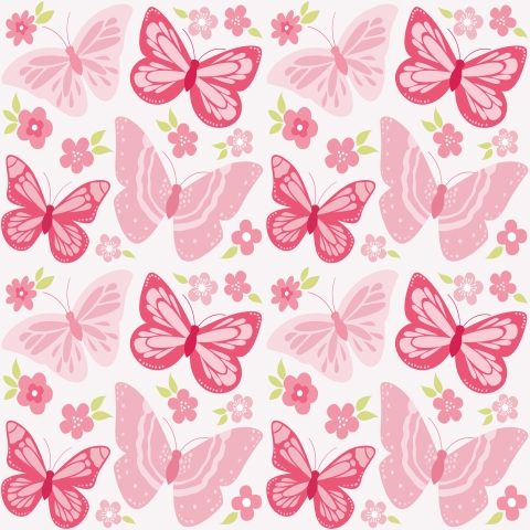Küchenrückwand Pinke Schmetterlinge